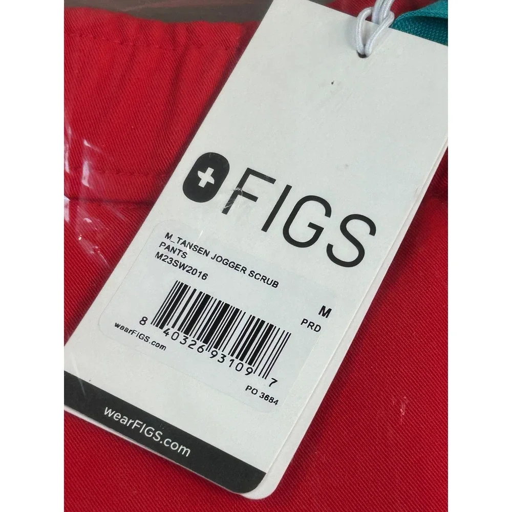 Figs Tansen Jogger Scrub Pants Mens Medium Red M23SW2016 FIONx Stretch Medical